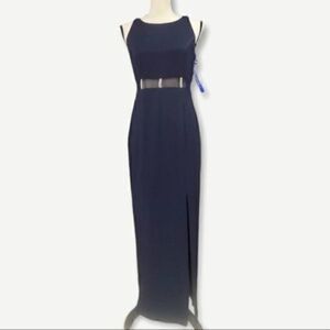 Donna By Antonio Enne Navy Sleeveless Long Vintage Dress 6 NWT